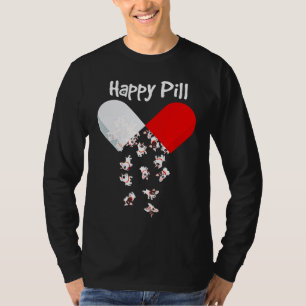 T-shirt Frenchie Gift Happy Pill French Bulldog Cadeau