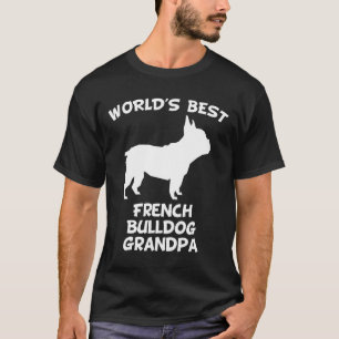 T-shirt Frenchie Mens Worlds Best French Bulldog Grandpa