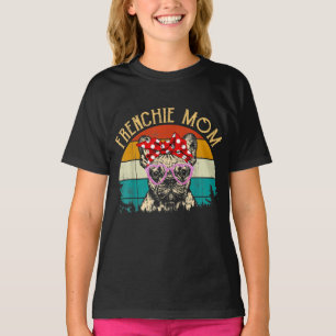 T-shirt Frenchie Mom Cadeau Vintage Retro Style Bulldog