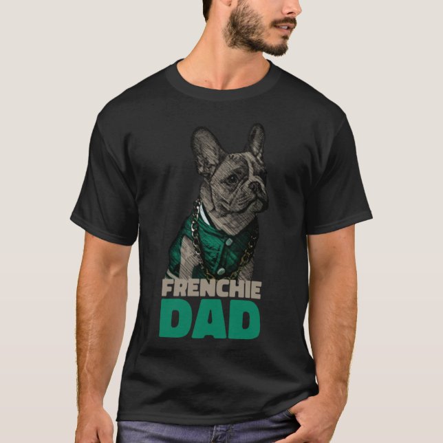 T-shirt Frenchie Papa Français Bulldog Papa (Devant)