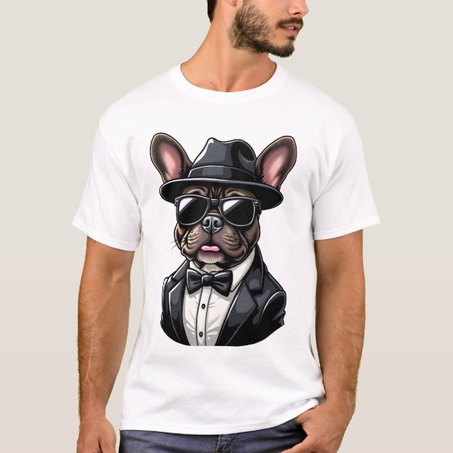 T-shirt Frenchie The Gangster (Devant)