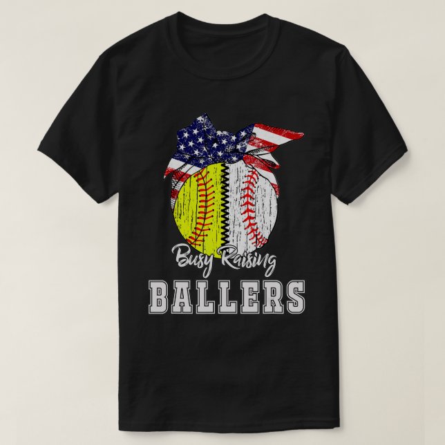 T-shirt Fréquenté Ballers de levage Softball Baseball TShi (Design devant)