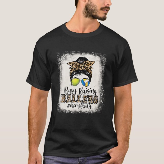 T-shirt Fréquenté Ballers D'Élevage Maman Des Deux Tennis  (Devant)