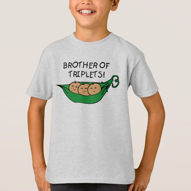T-shirt Frère de cosse de triplets (Devant)