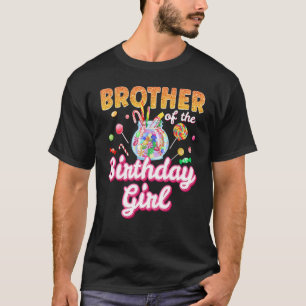 T-shirt Frère De Filles Anniversaire Candy Famille Thème