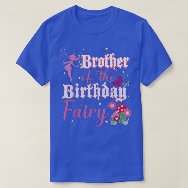 T-shirt Frère De La Fée D'Anniversaire Princesse Mushroom  (Design devant)