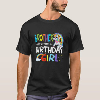 T-shirt Frère De La Fille Anniversaire Dabbing Dabbing Uni