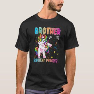 T-shirt Frère de la Princesse Flossing Unicorn Anniversair
