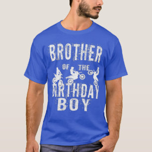 T-shirt Frère De L'Anniversaire Boy Dirt Vélo Anniversaire