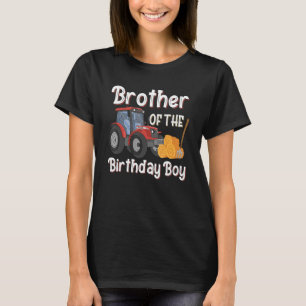 T-shirt Frère De L'Anniversaire Boy Farm Tractor Farmer Bi