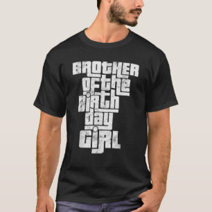 T-shirt Frère de l'anniversaire Fille cool jumelé famille