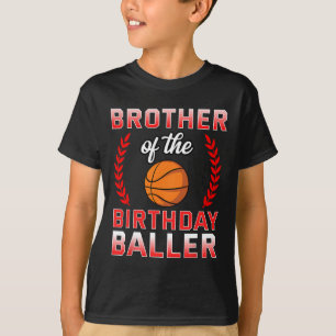 T-shirt Frère De L'Anniversaire Garçon Bysketbyll Annivers