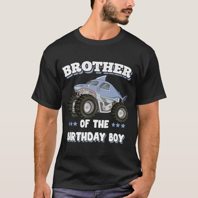 T-shirt Frère De L'Anniversaire Garçon Pères Monster Camio (Devant)