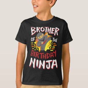 T-shirt Frère De L'Anniversaire Ninja Karate Enfants Anniv