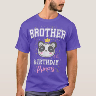 T-shirt Frère de l'Anniversaire Princesse Cute Panda Bear