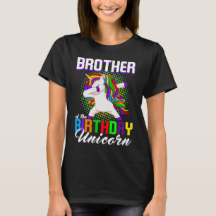 T-shirt Frère de l'Anniversaire Princesse Unicorne Dabbing