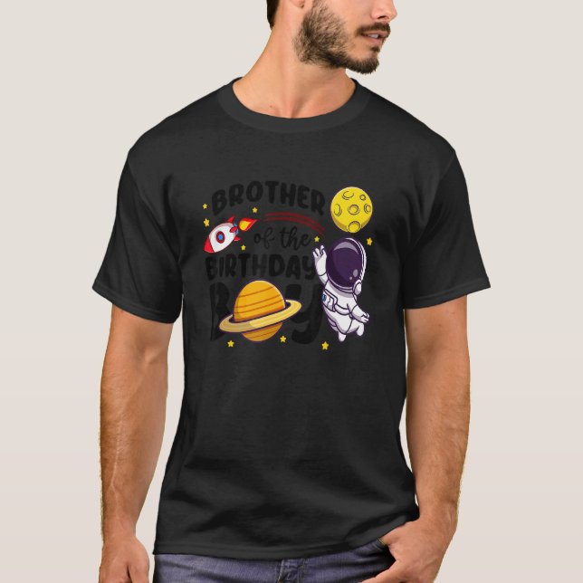 T-shirt Frère De L'Astronaut Anniversaire Thème Espace Gar (Devant)
