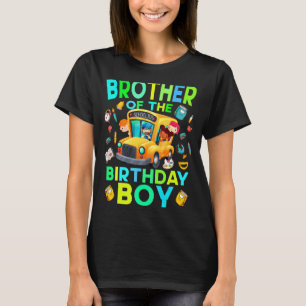 T-shirt Frère de l'école de garçons d'anniversaire Bus cor