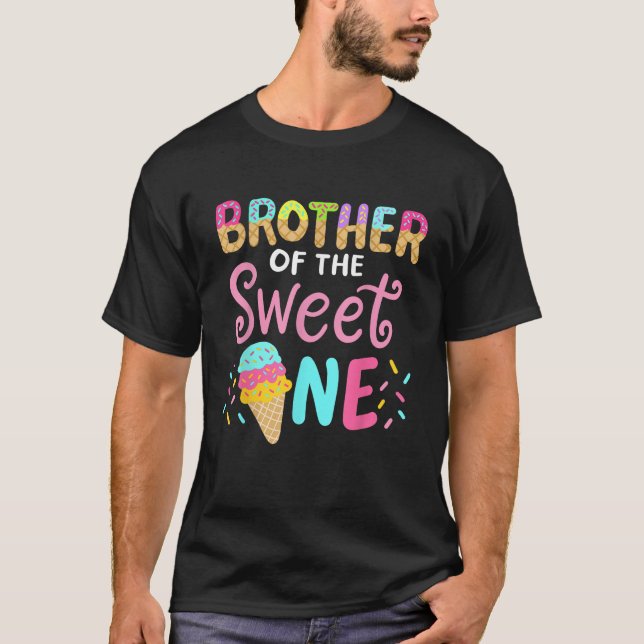 T-shirt Frère de Sweet Un Anniversaire Correspondante Fami (Devant)