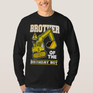 T-shirt Frère Du Véhicule De Construction D'Excavateur Dig
