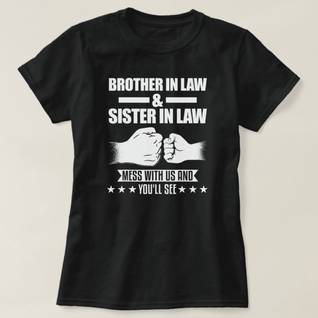 T-shirt Frère en droit soeur en droit  (Design devant)