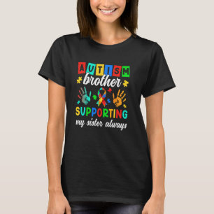 T-shirt Frère fier de l'autisme d'un frère guerrier de l'a