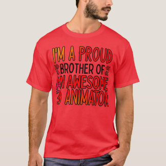 T-shirt Frère fier d'un animateur 3D génial rétro