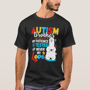 T-shirt Frère fière autisme lama puzzle Sensibilisation à 
