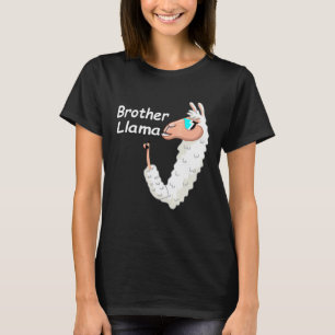 T-shirt Frère Lama Mignon Frère Anniversaire Alpaca avec l