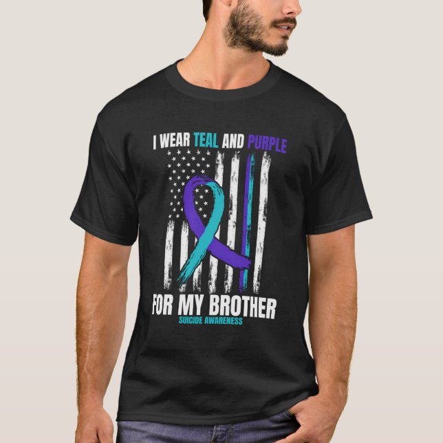 T-shirt Frère Prévention du suicide Drapeau américain (Devant)