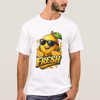 T-shirt Fresh Lemon Illustration Bright Minimal Summer 