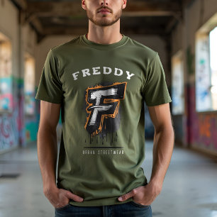 T-shirt Fresh Off the Wall : Gras Graffiti Monogramme "F"