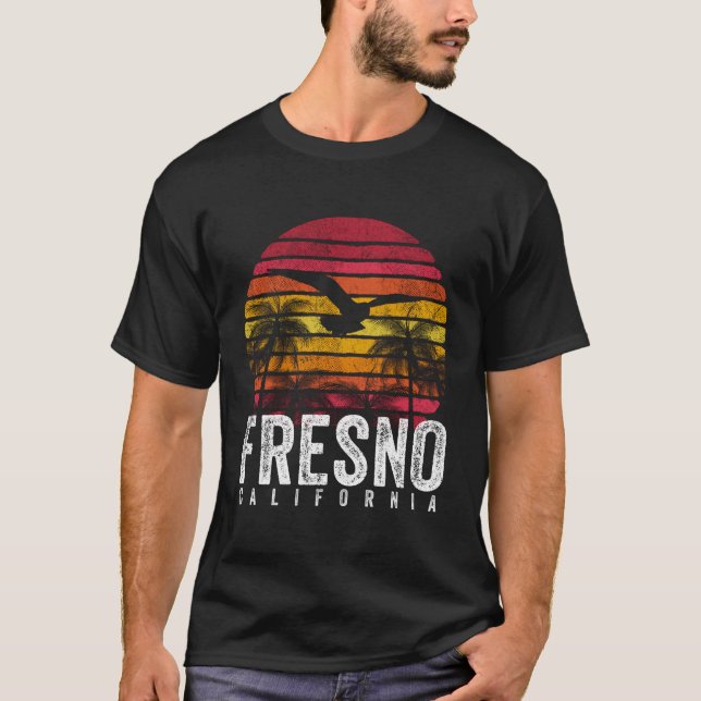 T-shirt Fresno California Ca Beach (Devant)