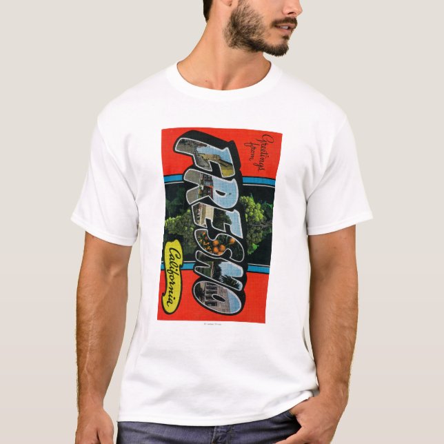 T-shirt Fresno, la Californie - grandes scènes de lettre (Devant)