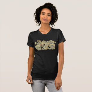 T-shirt fresque peinte de poisson grec antique art murale