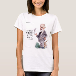 T-shirt Freud & Citation À Propos Des Chats Femmes