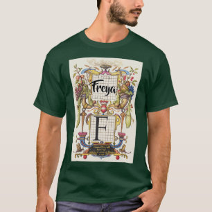 T-shirt Freya Calligraphie Vintage et moderne Artiste Gard