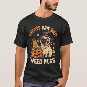 T-shirt Friandises Citrouille de Pug Halloween