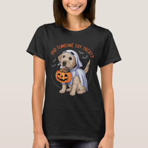 T-shirt Friandises pour chiot labrador fantôme Halloween c