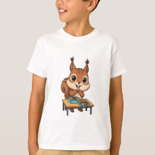 T-shirt Friandises pour enfants de la table de l'écureuil 