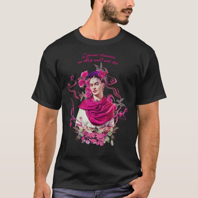T-shirt FRIDA KAHLO Mexicaine Portrait féministe peinture  (Devant)