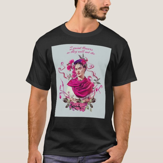 T-shirt FRIDA KAHLO Peinture de portrait féministe mexicai (Devant)