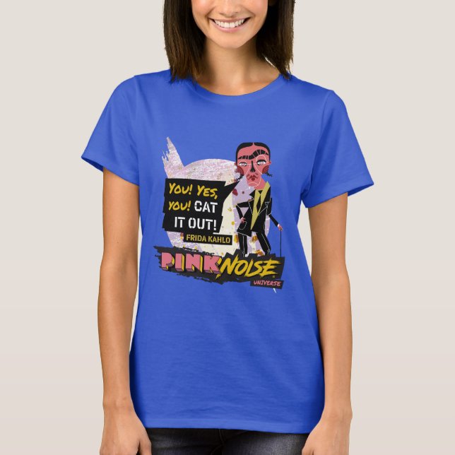 T-shirt Frida Kahlo · Pink Noise (Devant)