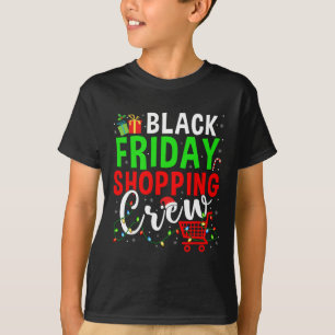 T-shirt Friday Shopping Crew Christmas Lights Black Shoppi