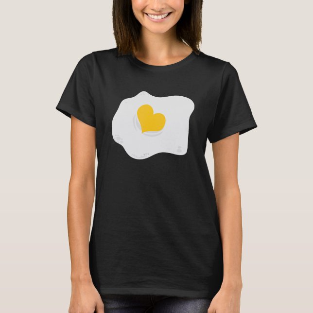 T-shirt Fried Egg Heart Egg Pun Vegan Breakfast (Devant)