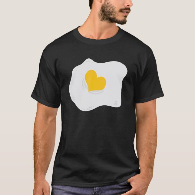 T-shirt Fried Egg Heart Egg Pun Vegan Breakfast (Devant)