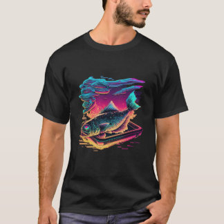 T-shirt Fried Fish Synthwave 80s Retrowave Aesthetic 2