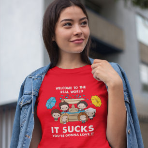 T-shirt FRIENDS™ Bienvenue au Real World Chibi