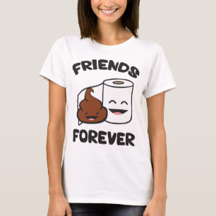 T-shirt Friends Forever - Poupée et rouleau de papier toil
