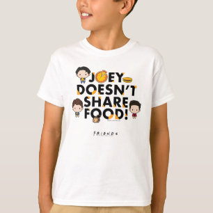 T-shirt FRIENDS™ Joey ne partage pas la nourriture Chibi